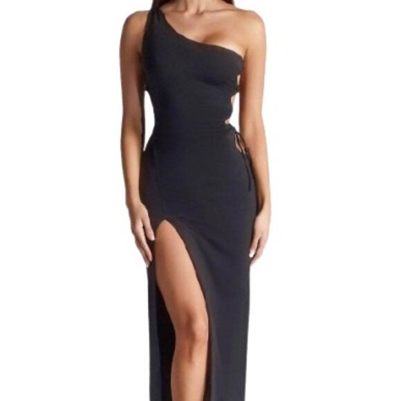 NWT Portia and Scarlett PS316B Strappy Back Evening Dress Black Size 10
